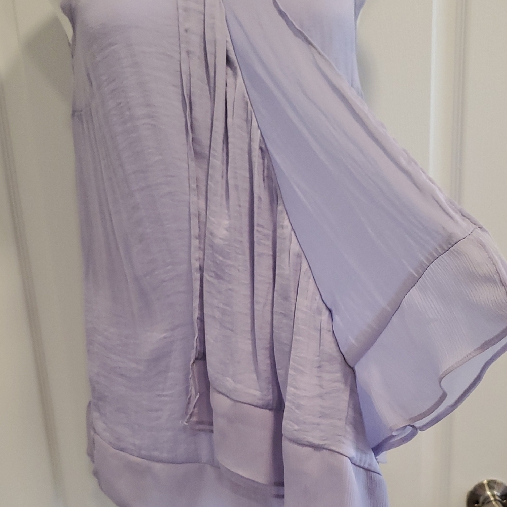 Simply Vera Vera Wang Lavender Sleeveless V-Neck Ruffle-Trim Camisole - Picture 5 of 11